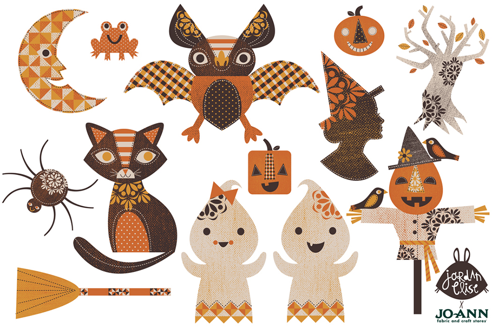 Joann Fabrics Homespun Halloween Characters
